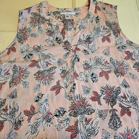 Fever plus size 3x sleeveless pink mini dress tunic Aline floral lightweight NEW - Picture 8 of 14